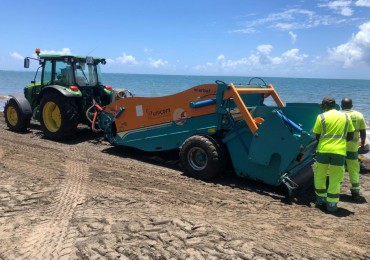 Las máquinas Beach Trotters forman parte de la batalla contra el Sargazo en el Caribe. (Municipio de Goyave - Guadeloupe - France)